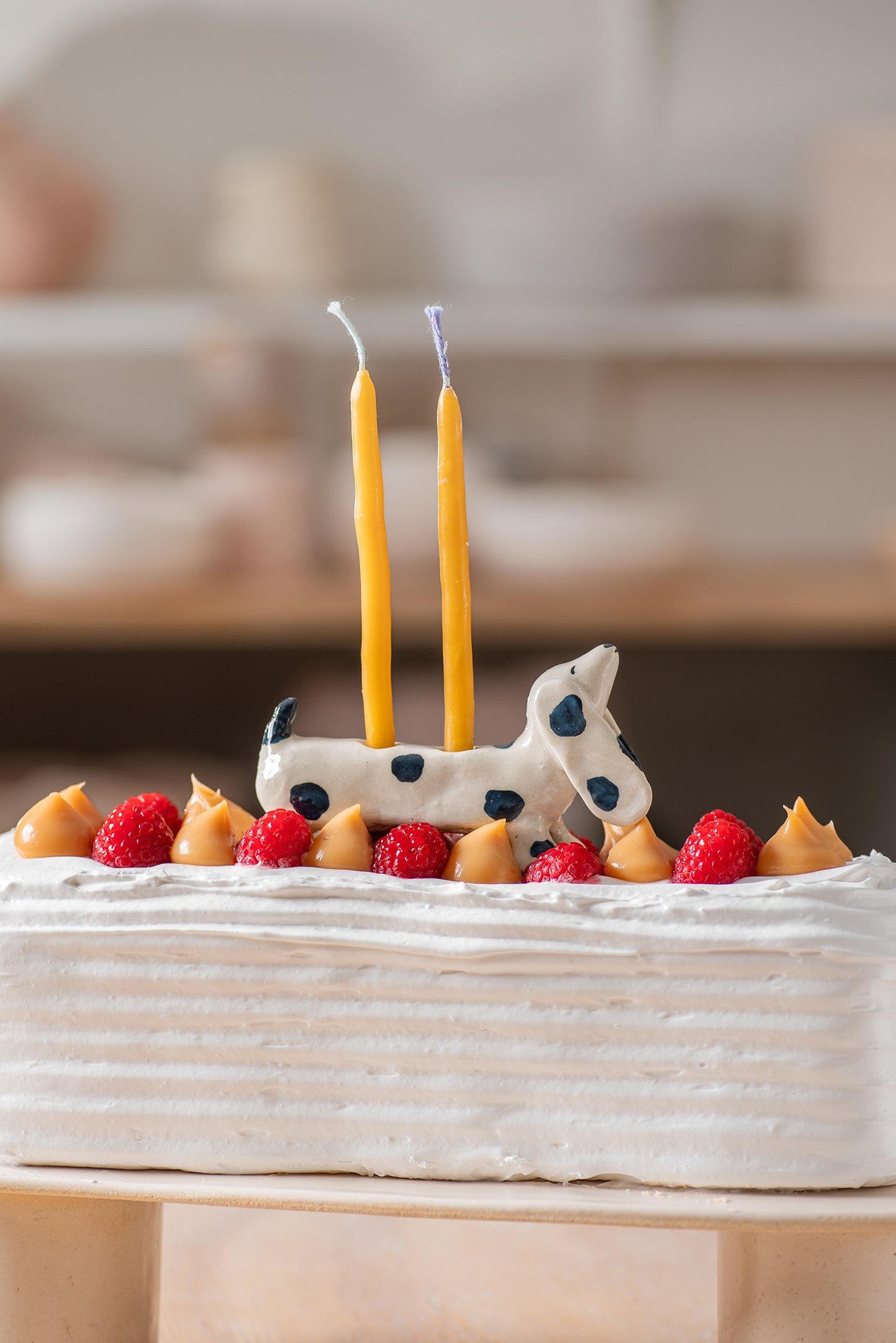 Cake Topper Salchicha Blanco Negro