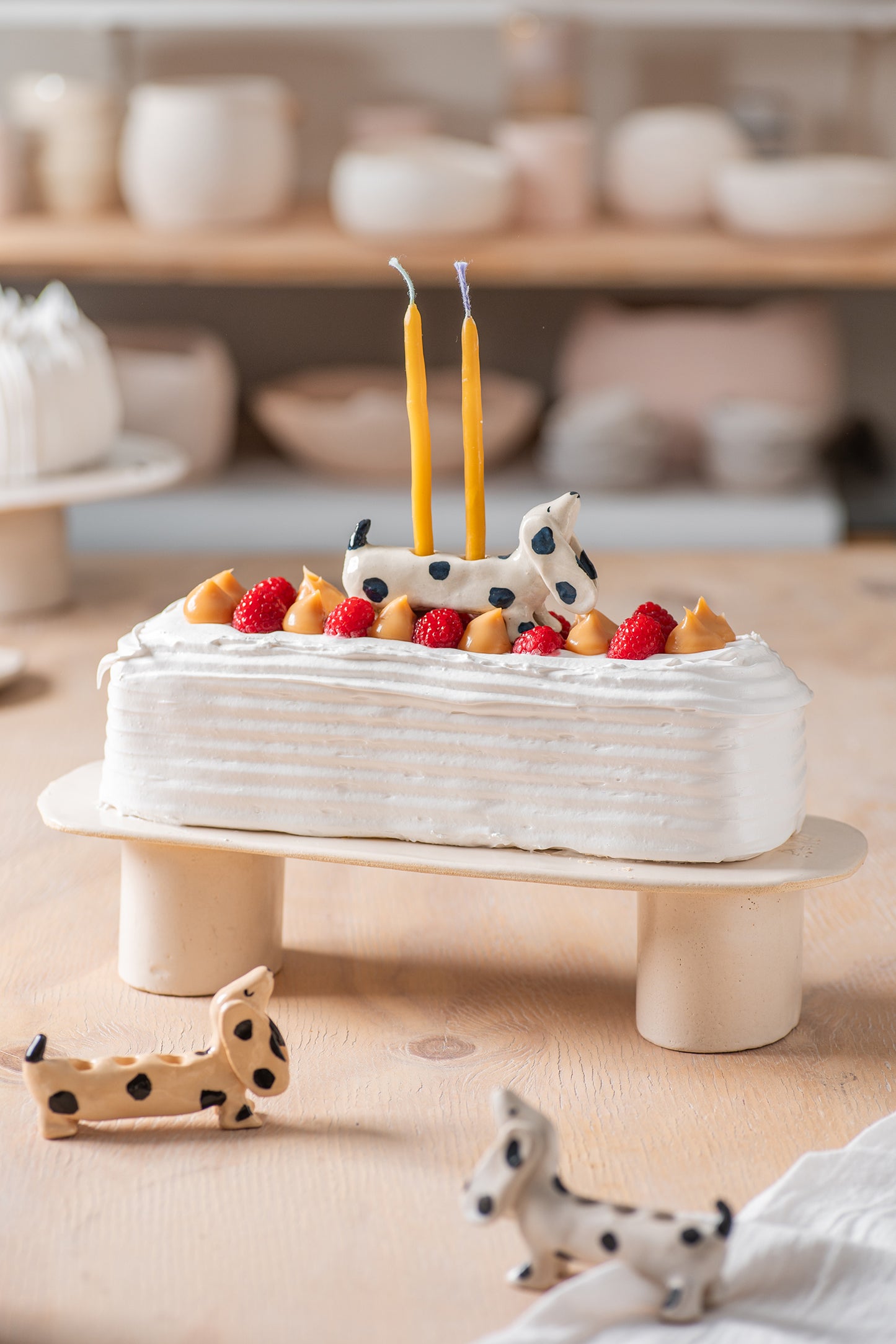 Cake Topper Salchicha Blanco Negro