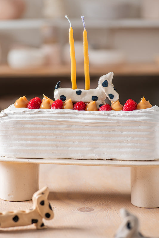 Cake Topper Salchicha Blanco Negro