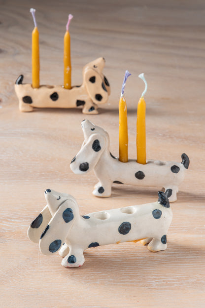 Cake Topper Salchicha Blanco Negro