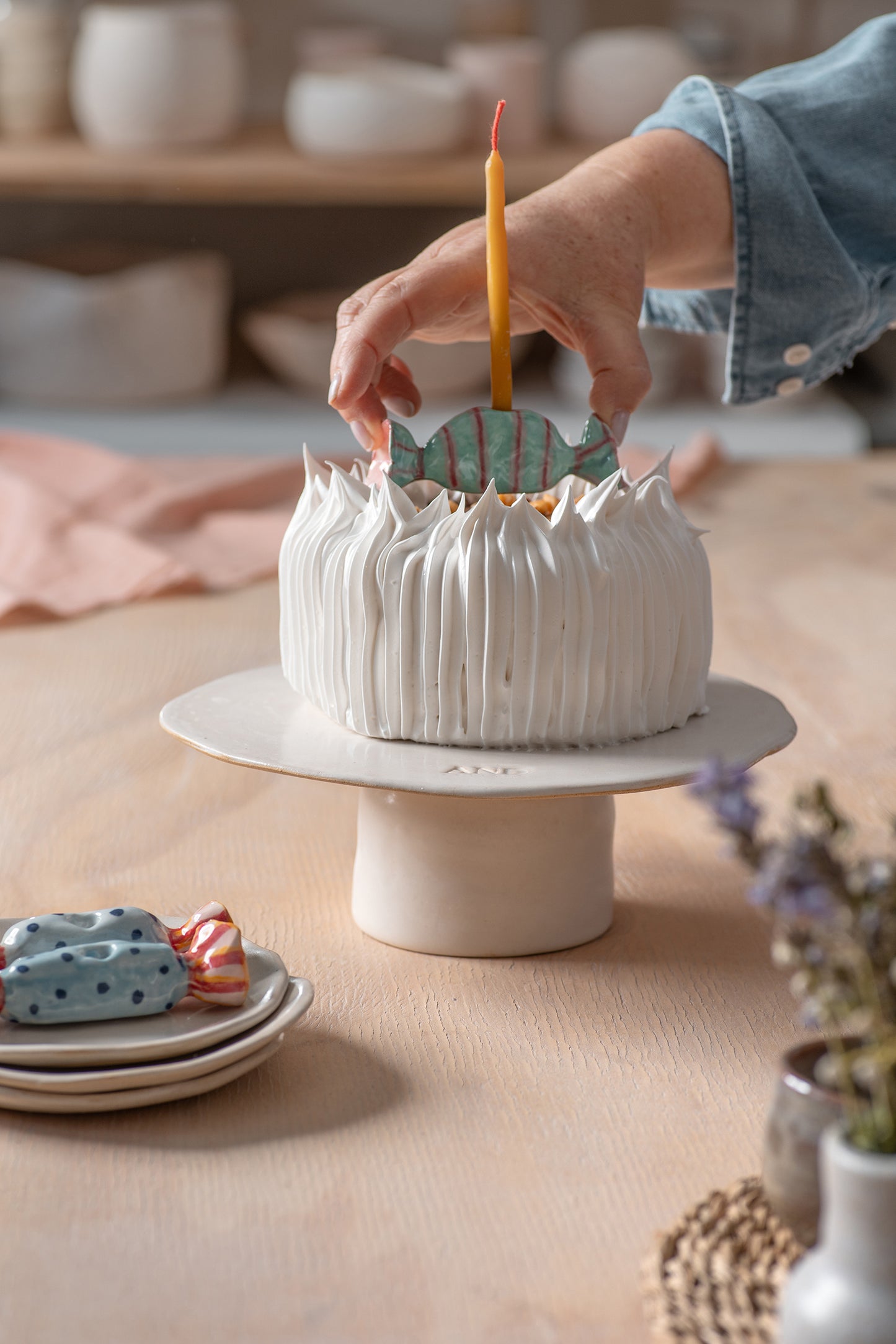 Tortero Circular Mediano Blanco